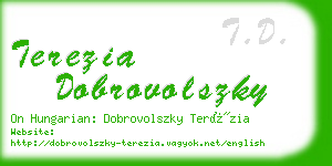 terezia dobrovolszky business card